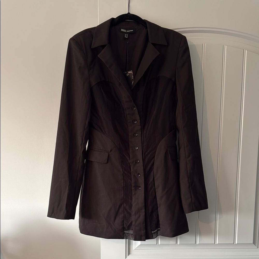 EGO Black Button-Up Blazer